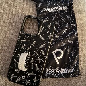 Loopy Case Black Skeleton Design